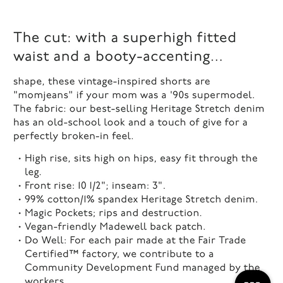 Madewell Light Blue Jean Shorts - Picture 3 of 6